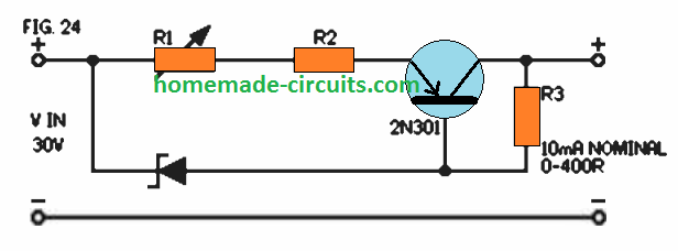 一個簡單的恒流齊納二極管電路