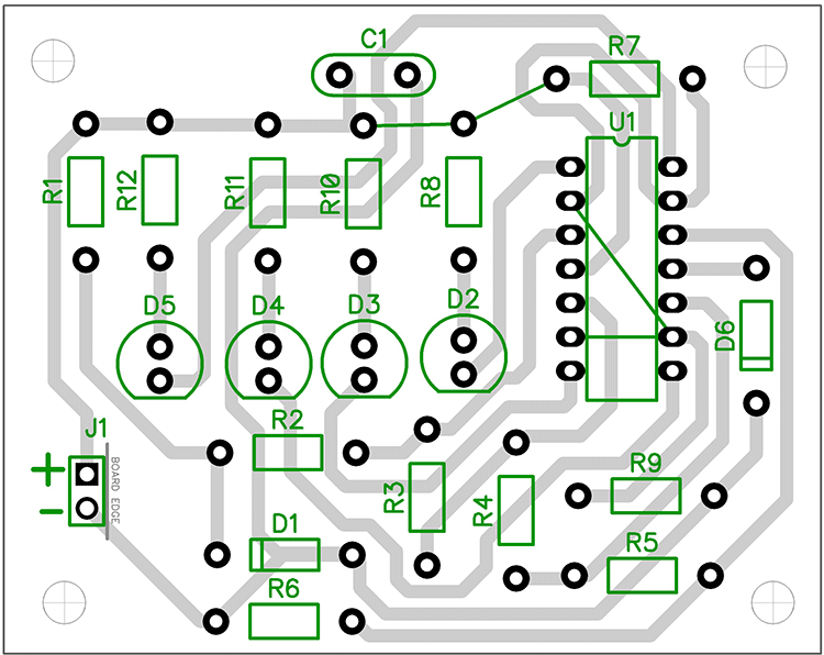 電池充電指示燈 PCB 設計