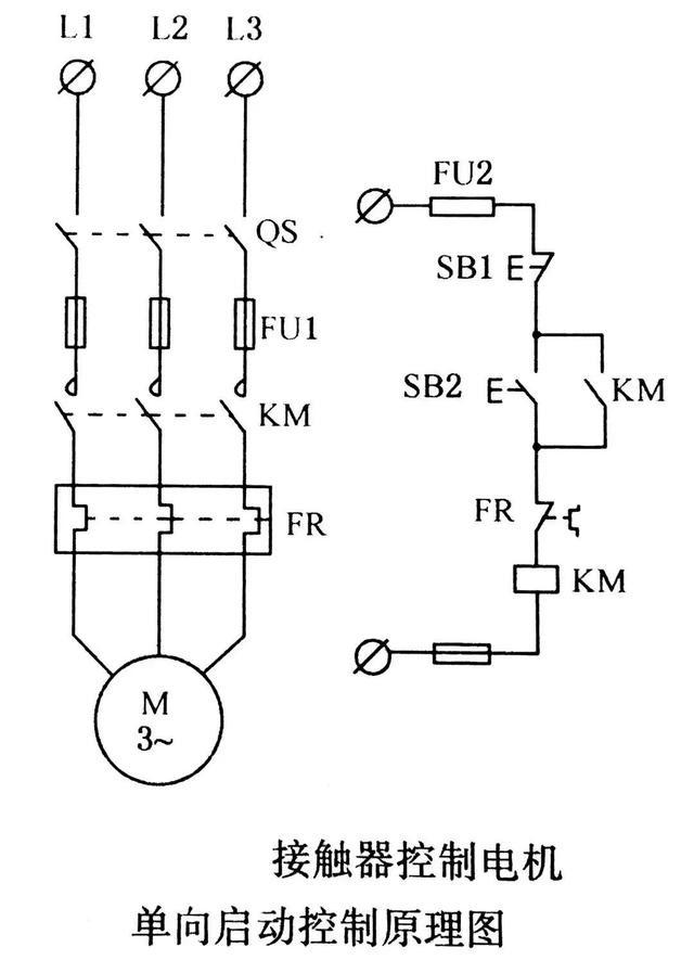 电动机常用控制电路原理图 电动机常用控制电路分析