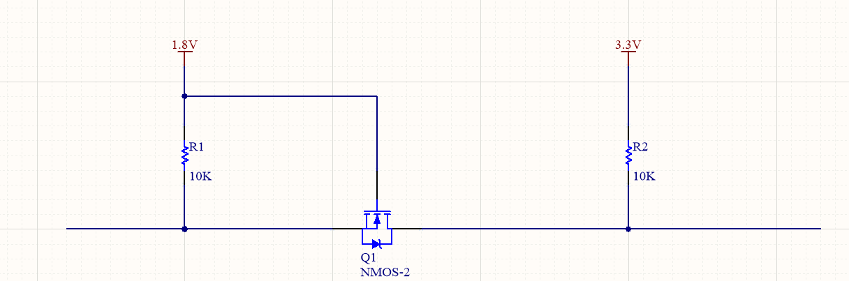 介绍一个使用单个MOS管来实现双向电平转换的电路