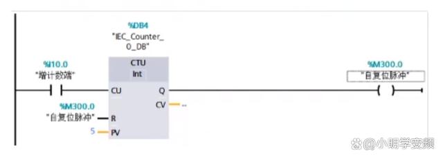 PLC中编写定时器和计数器的自复位功能