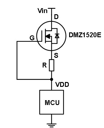 耗尽型MOSFET构成电流源给IC供电的应用电路