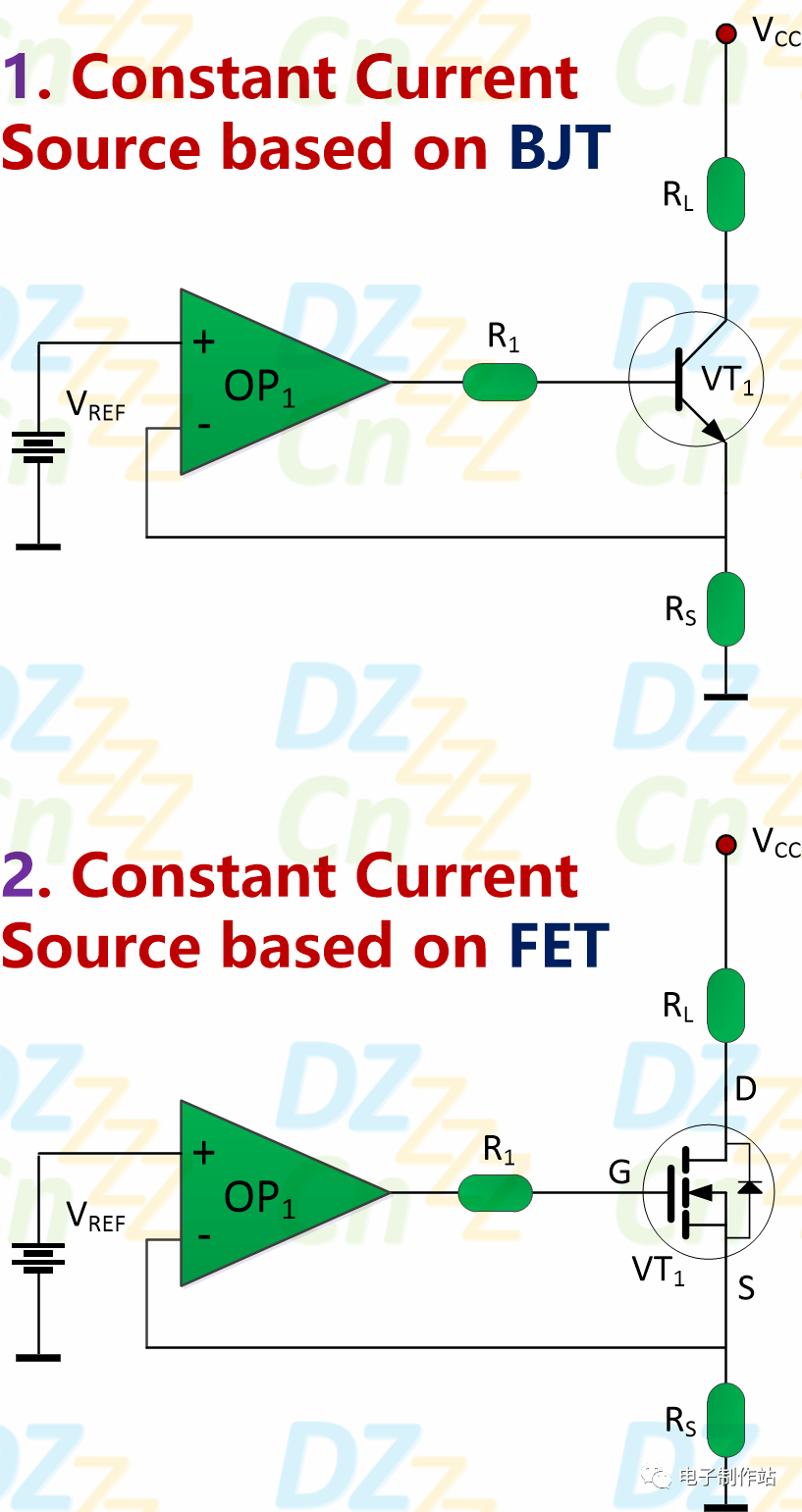 討論一款經典的使用三極管的恒流源電路