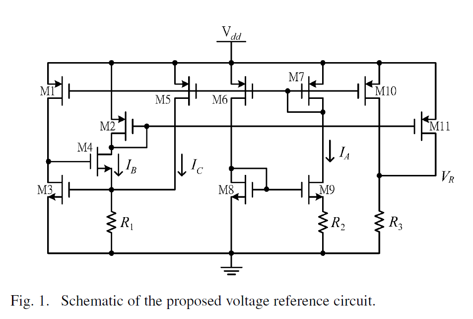 无三极管亚阈值CMOS基准电压源电路原理分析