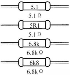 電阻器阻值的二種標識方法