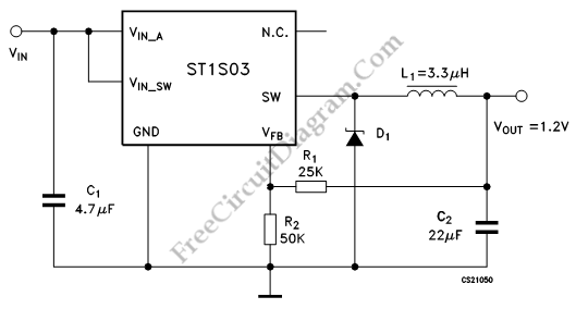 可調節 1.5A 降壓 1.5 MHz 開關穩壓器