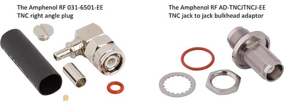 Amphenol RF 031-6501-EE TNC 插頭和 AD-TNCJTNCJ-EE TNC 穿板適配器圖片
