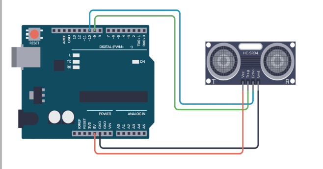 如何將HC-SR04連接到Arduino并編寫一個簡單的程序來測量距離