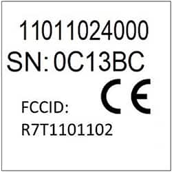 貼在 Würth Elektronik Setebos-I 模塊上的 ID 標簽示例圖片