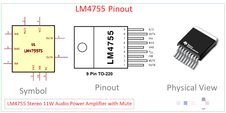 采用LM4755的9V音频功率放大器电路设计