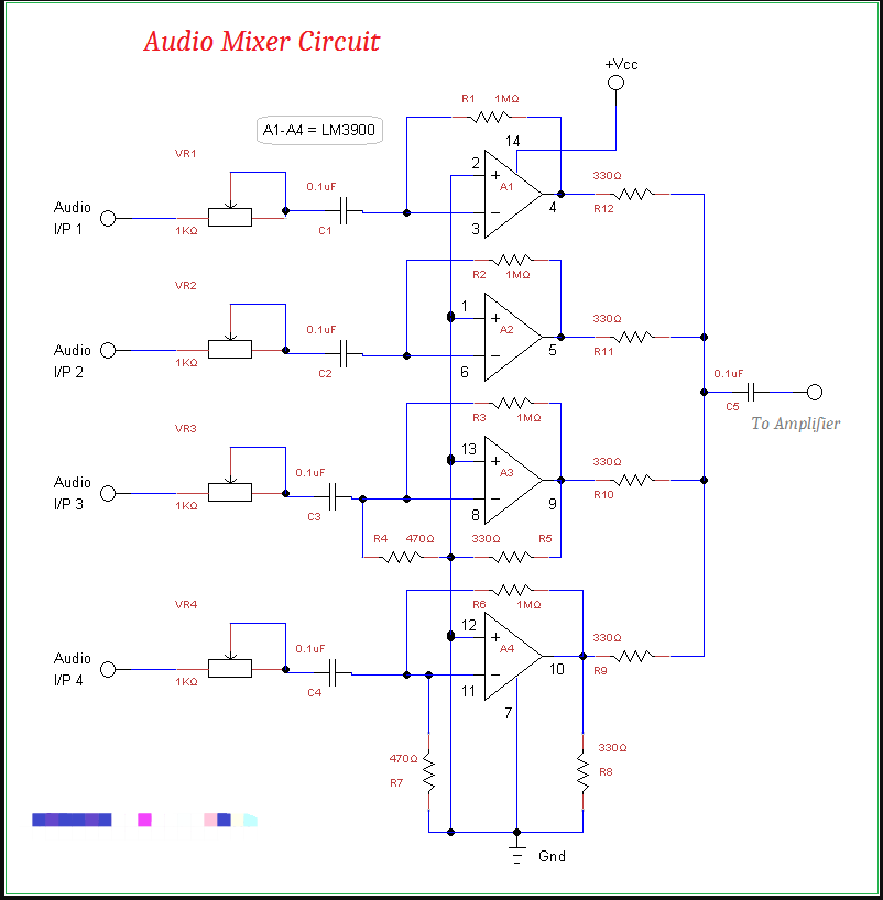 音频混合器电路图分享