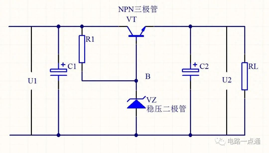 三极管稳压电路的原理与性能指标