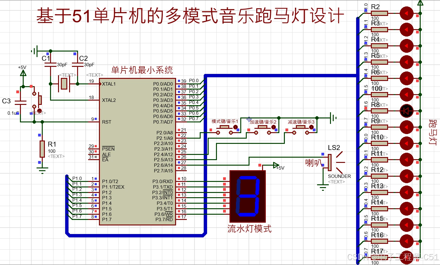 基于<b class='flag-5'>51</b><b class='flag-5'>单片机</b>的多模式音乐<b class='flag-5'>跑马灯</b>