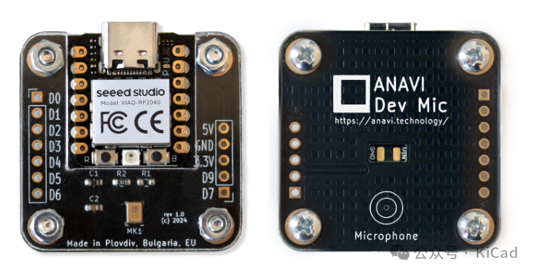 Made with KiCad（101）：ANAVI Dev Mic - 可编程的 USB Type-C 全向麦克风