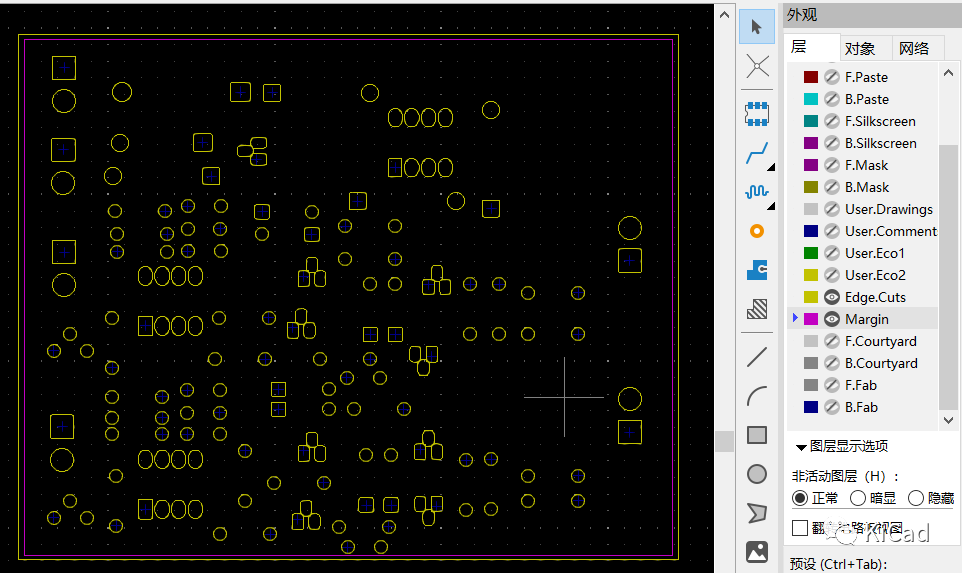 KiCad中的 Edge.Cut 与 Margin 层