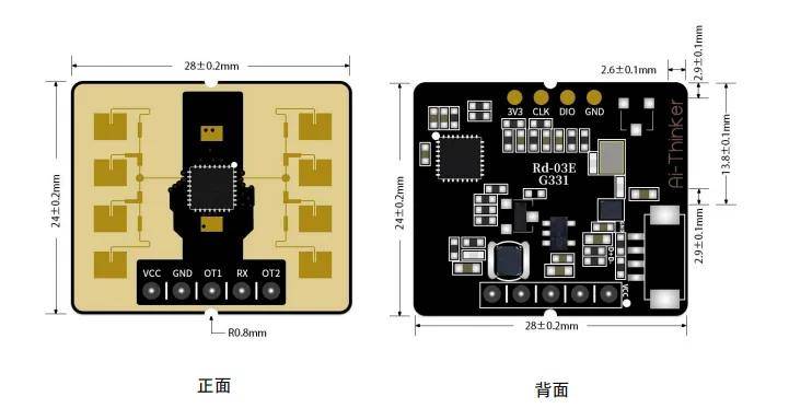 可進行精準<b class='flag-5'>測距</b>、手勢識別，24G高性能毫米波<b class='flag-5'>雷達</b><b class='flag-5'>模組</b>Rd-03E