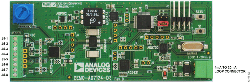 DEMO-AD7124-DZ Printed Circuit Board