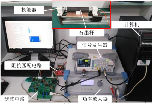 超聲導(dǎo)波的礦熱爐電極插深檢測實(shí)驗(yàn)實(shí)拍圖