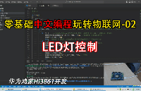 中文编程鸿蒙Hi3861开发基础案例之-02LED灯控制