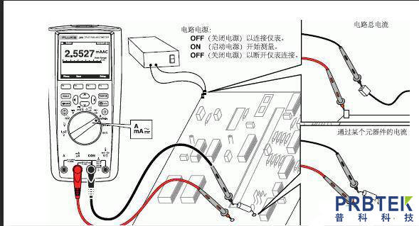 万用表表笔连接<b class='flag-5'>电流</b><b class='flag-5'>探头</b>的测试方法