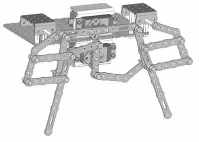 样机-【R328】4自由度并联机器狗-下蹲-图4