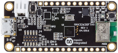 復(fù)位按鈕為MAX1FTHR上的SW32630