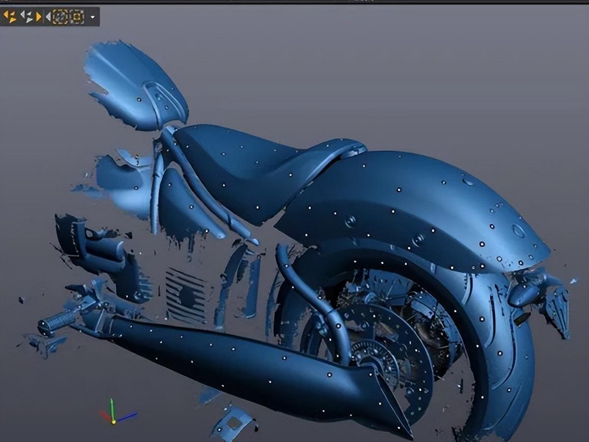 摩托车后挡泥板三维扫描改装设计3D建模逆向工程服务