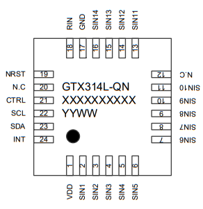 电容式触摸感应芯片GTX314L-超强抗干扰，低功耗