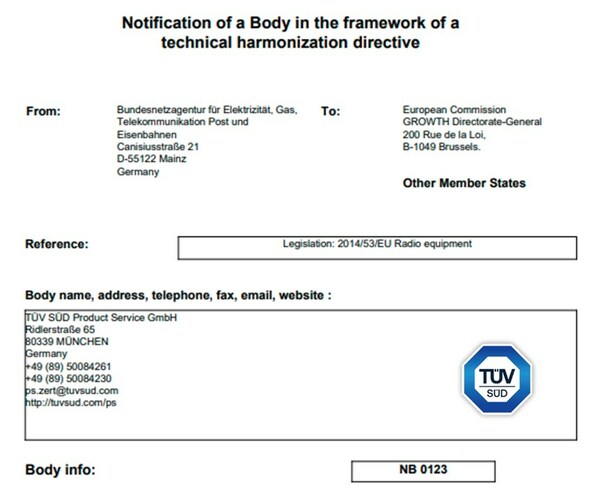 TUV南德正式獲得歐盟RED網絡安全發證資質授權