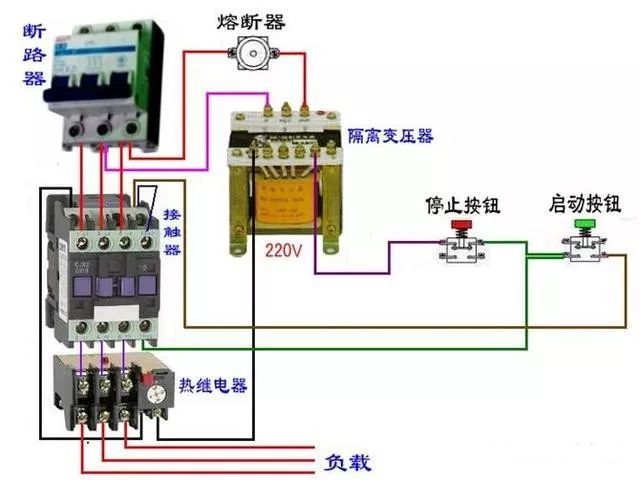 开关接线图断路器,接触器控制回路接线图