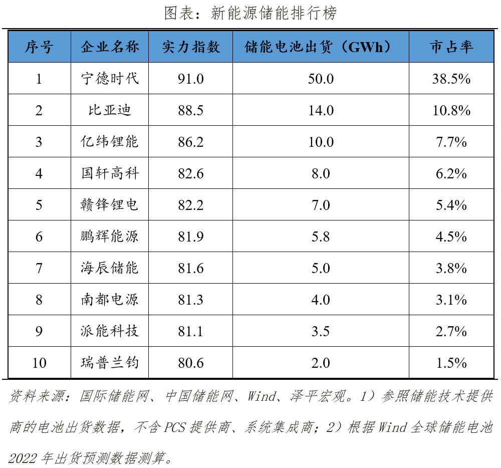 中聚享游国新能源企业排名2023：换道超车(图9)