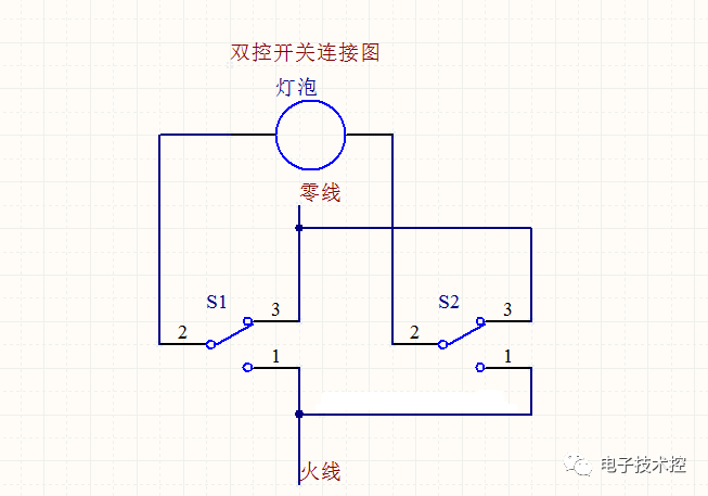 双控一灯原理图图片