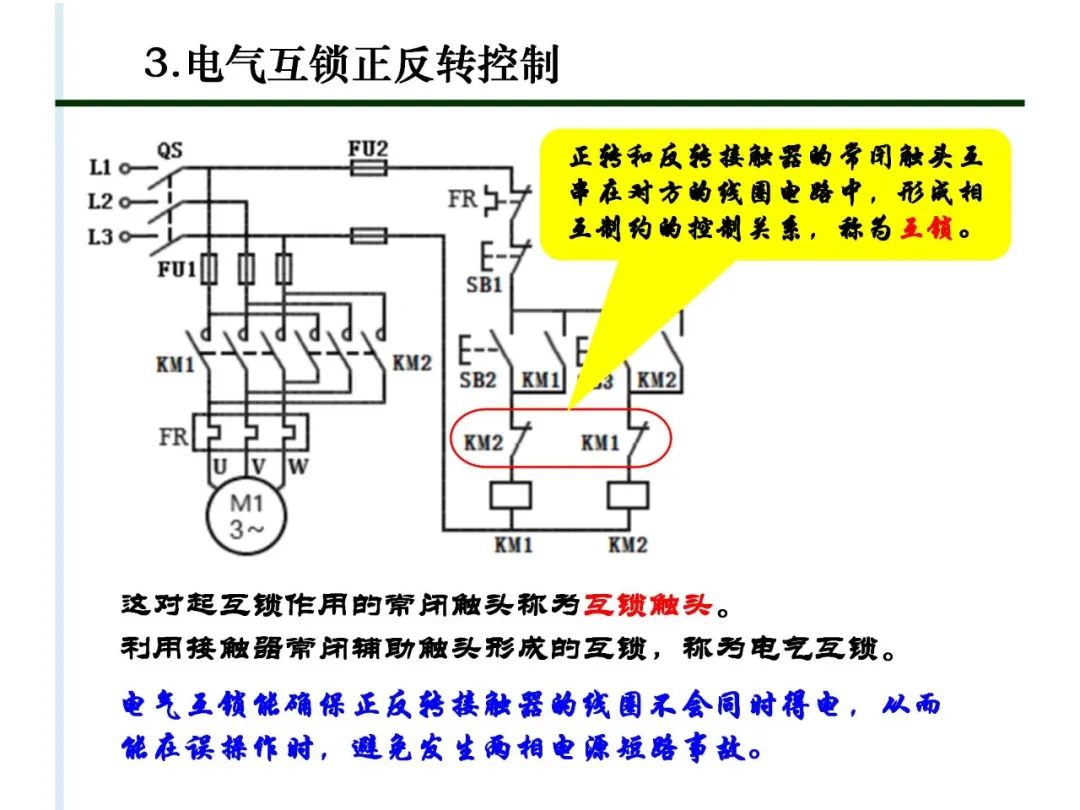 三相电动机互锁接线图图片