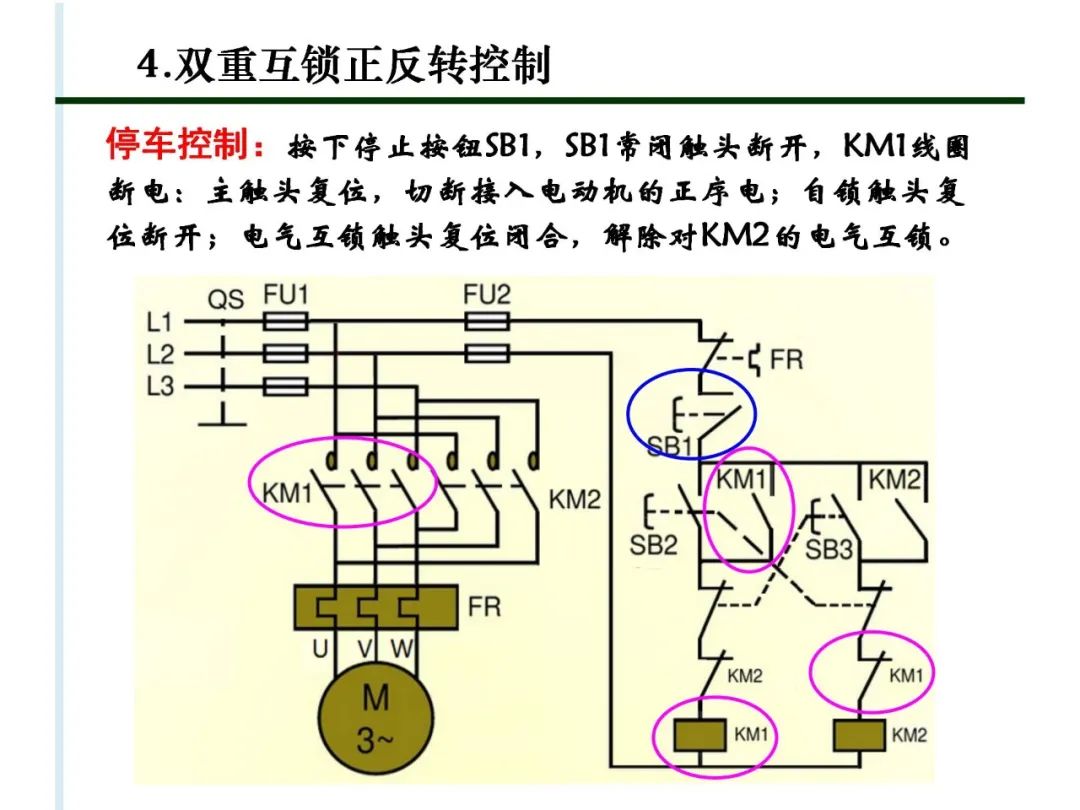 三相异步电动机的工作原理 双重互锁正反转控制的工作过程 
