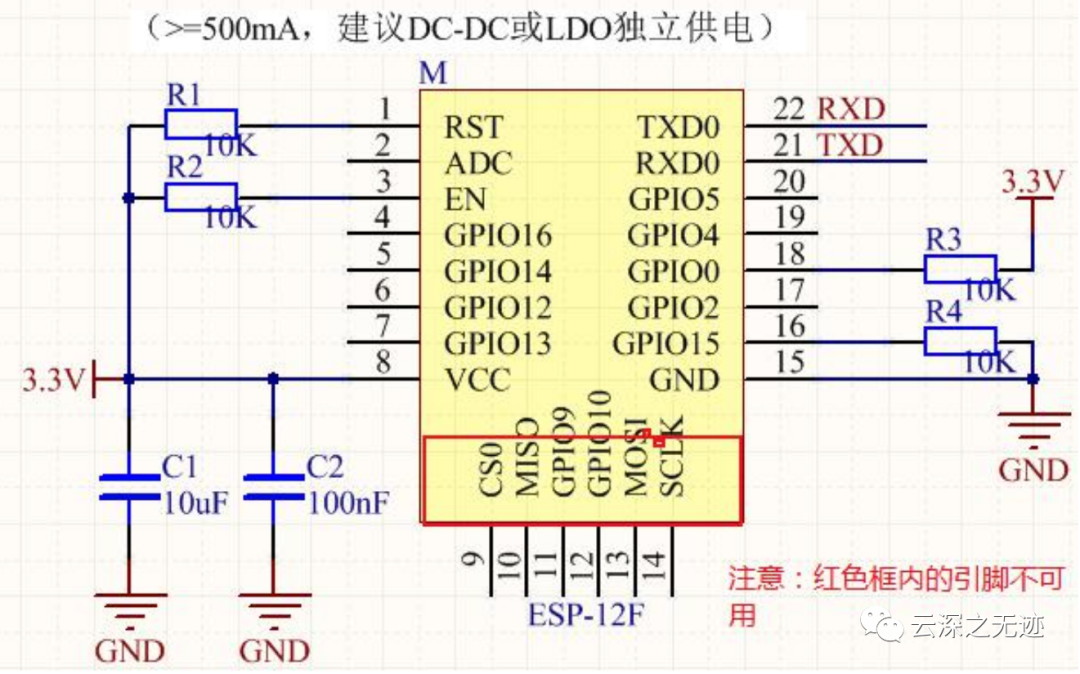 esp8266-01电路图图片