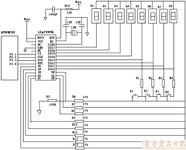 顯示和鍵盤智能控制zlg7289A的原理及其應(yīng)用