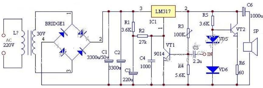 [图文]用LM317制作的功放电路