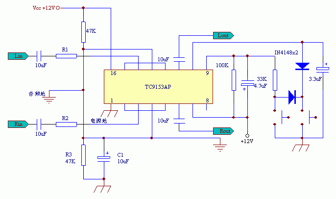 [图文]TC9153AP音量控制电路的DIY