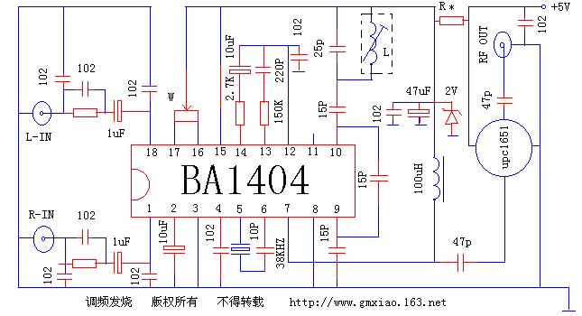 [图文]<b class='flag-5'>BA1404</b>调制器电路