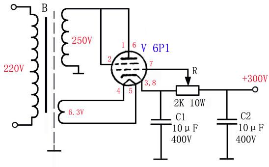[圖文]可調整電壓的電子管整流器