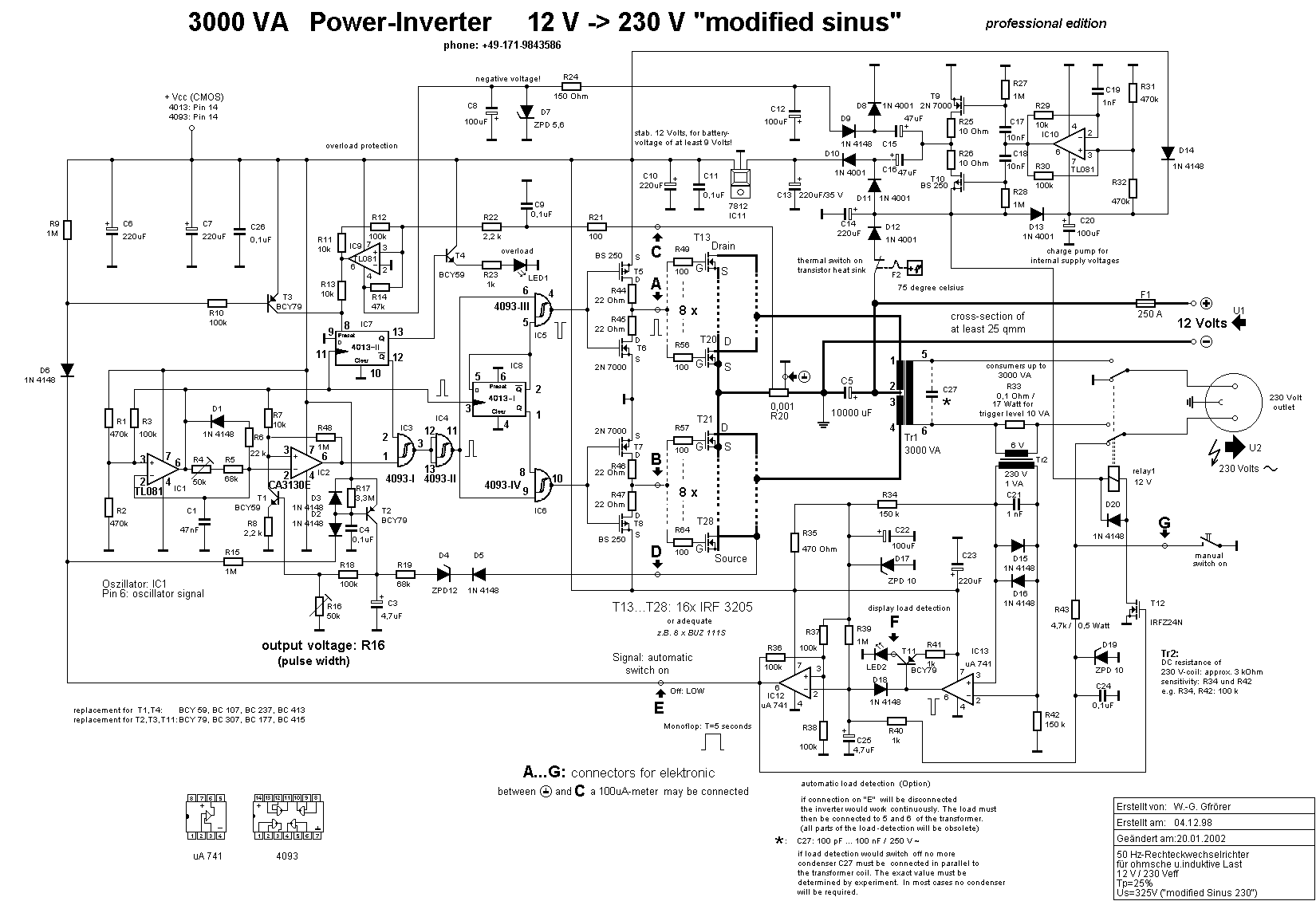 3000VA逆变电源电路（power-inverter）