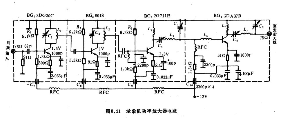 錄象機射頻<b class='flag-5'>功率放大</b>器