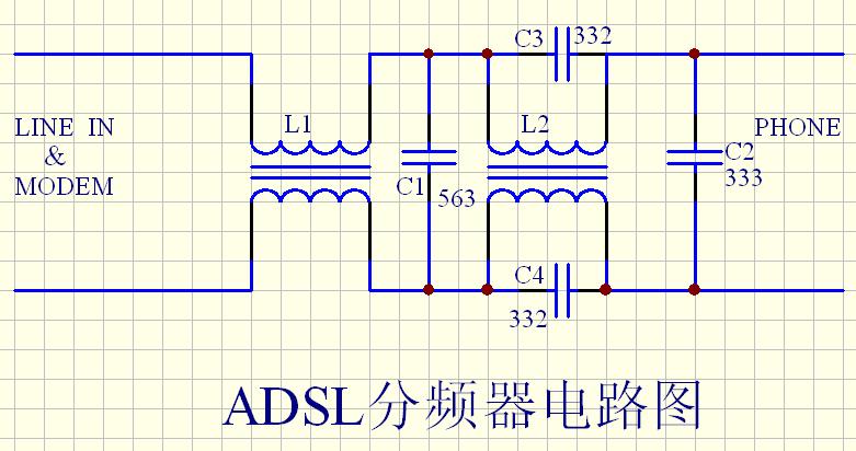 ADSL<b class='flag-5'>分频器</b>电路图