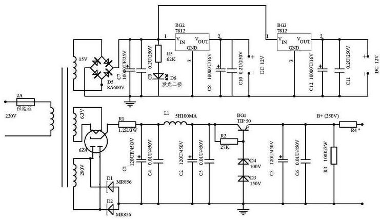 <b class='flag-5'>膽</b><b class='flag-5'>前</b><b class='flag-5'>級</b>電源電路圖