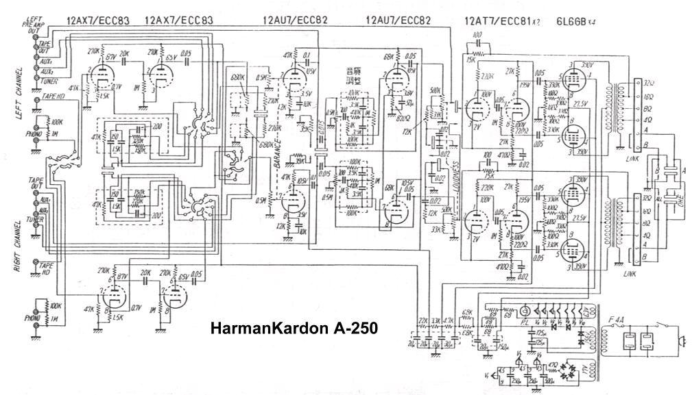 哈曼卡顿A250推挽电路图