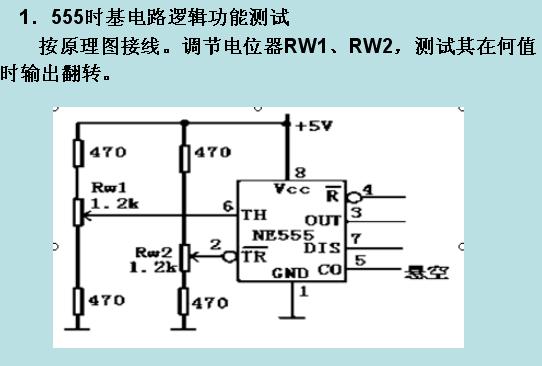 NE555时基电路功能表