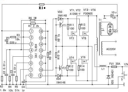 <b class='flag-5'>大功率</b><b class='flag-5'>穩(wěn)壓</b><b class='flag-5'>逆變器</b>電路(<b class='flag-5'>400W</b>)