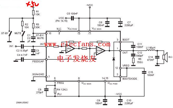 TDA7482典型應用電路