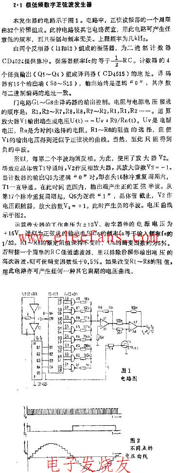 极低频数字正弦波发生器电路图