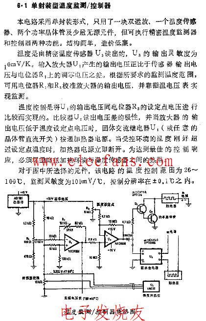 单封装型温度监测控制器